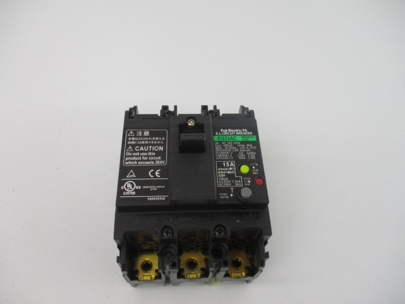 FUJI ELECTRIC EG33AC EB3AEAC-015C 100-230VAC 15A NSMP