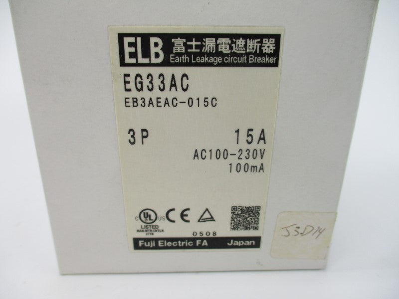FUJI ELECTRIC EG33AC EB3AEAC-015C 100-230VAC 15A NSMP