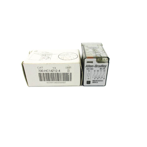 ALLEN BRADLEY 700-HC14Z12-4 SER. D 12VDC 7A (WH) NSMP