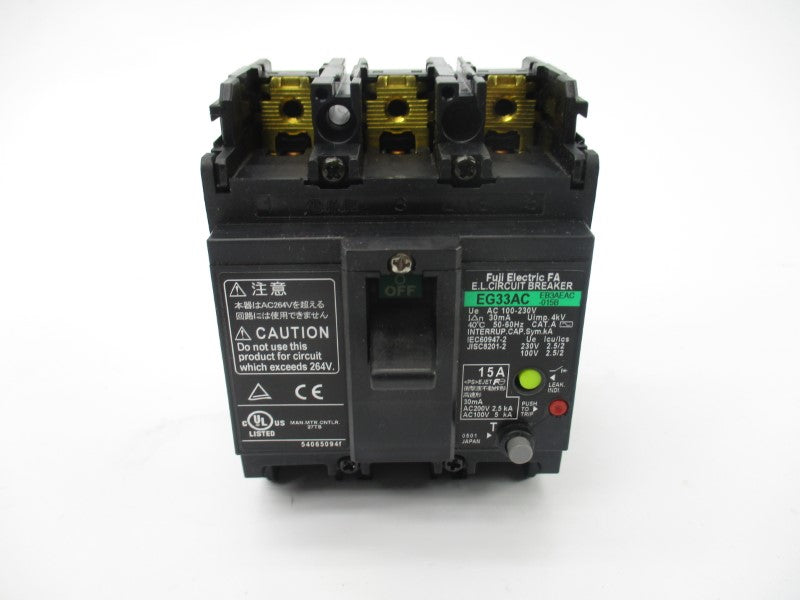 FUJI ELECTRIC EG33AC EB3AEAC-015B  100-230VAC 15A NSMP