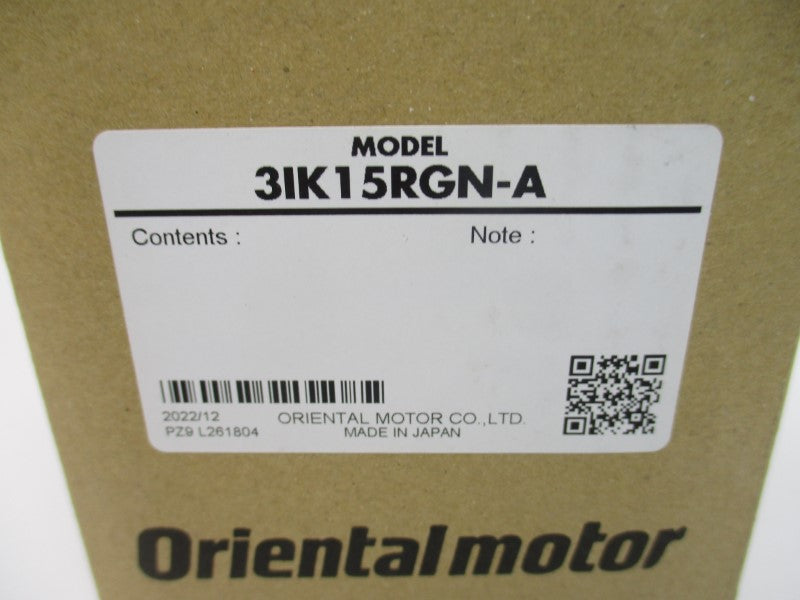 ORIENTAL MOTOR 3IK15RGN-A 100V 0.5A NSMP