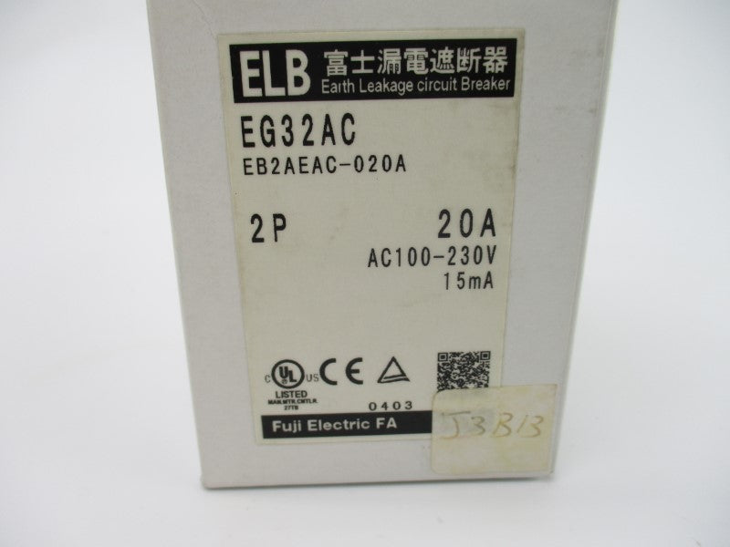 FUJI ELECTRIC EG32AC EB2AEAC-020A 100-230VAC 20A NSMP