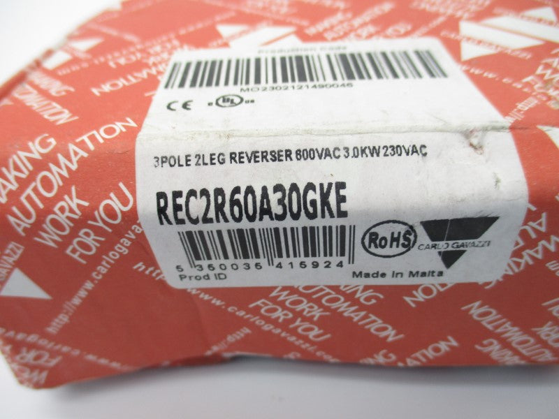 CARLO GAVAZZI REC2R60A30GKE 600VAC 15A NSMP