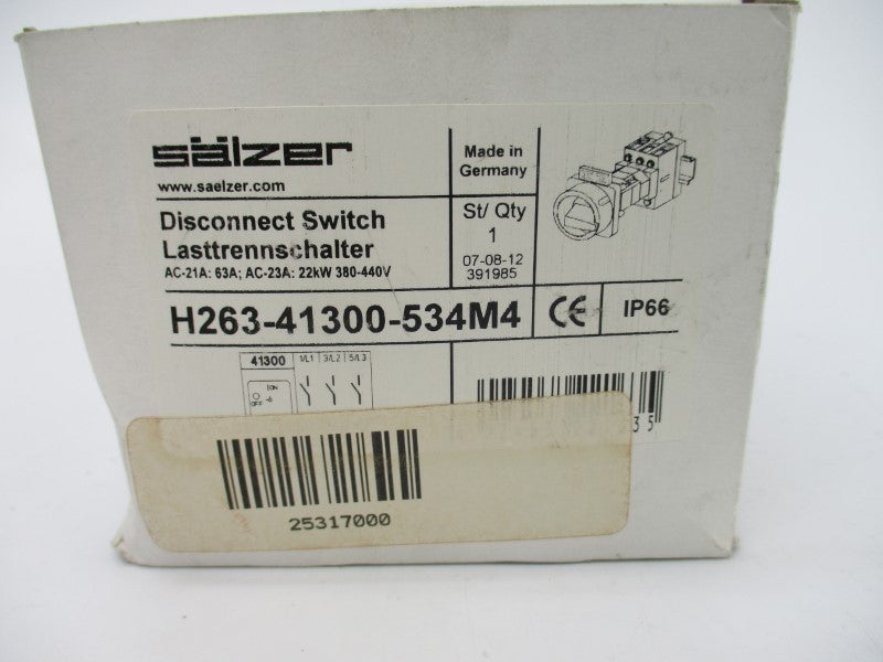 SAELZER  H263-41300-534M4 600VAC 60A (AS PICTURED) NSMP