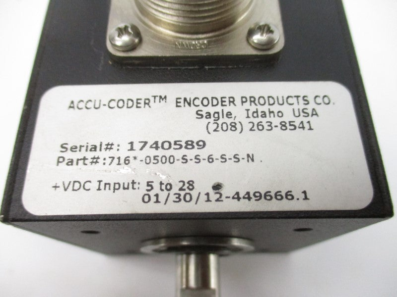 ENCODER PRODUCTS 716-0500-S-S-6-S-S-N 5-28VDC UNMP
