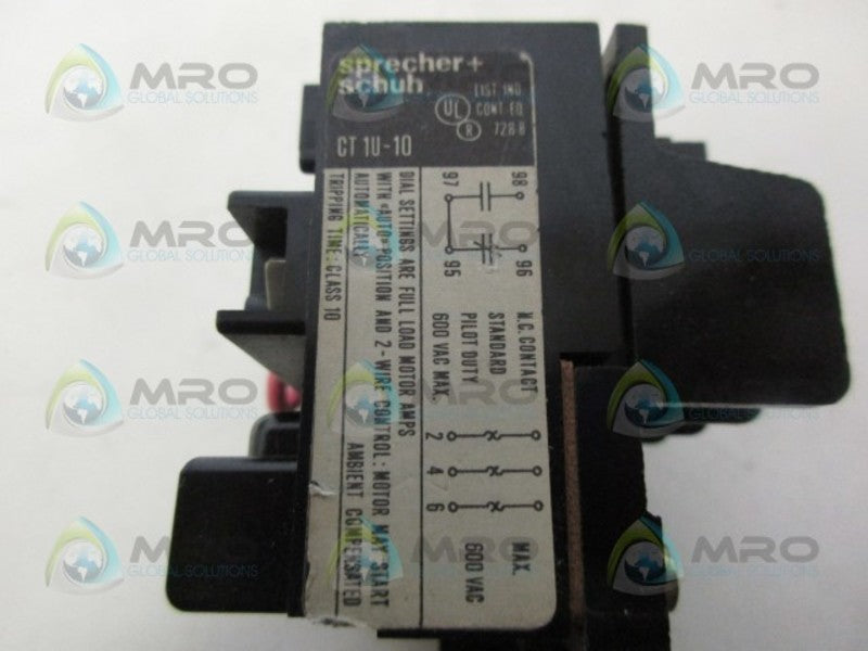 SPRECHER+SCHUH CT1U-10 MOTOR STARTER NSNP
