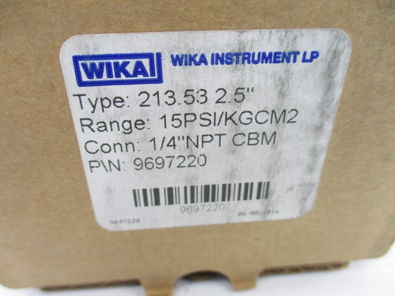 WIKA 9697220 15PSI 1/4" NSMP