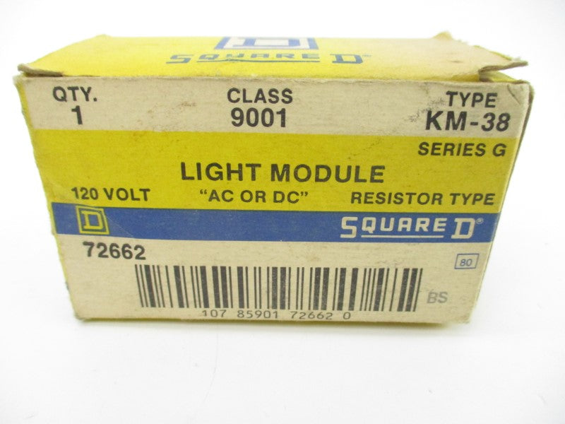 SQUARE D 9001KM-38 SER. G 120VAC/DC (NO BULB) NSMP