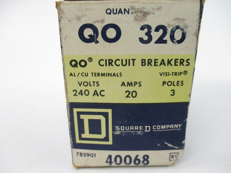 SQUARE D QO320  240VAC 20A NSMP