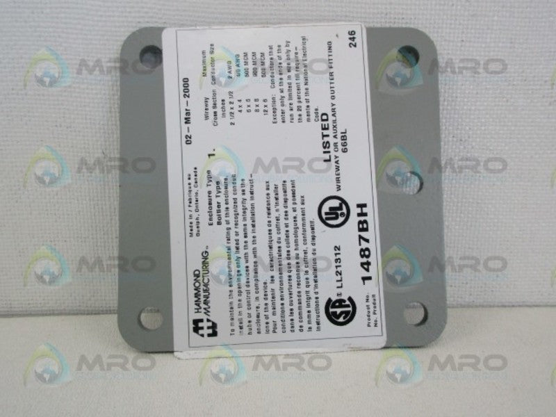 GFC HAMMOND 1487BH COVER PLATE NSNP