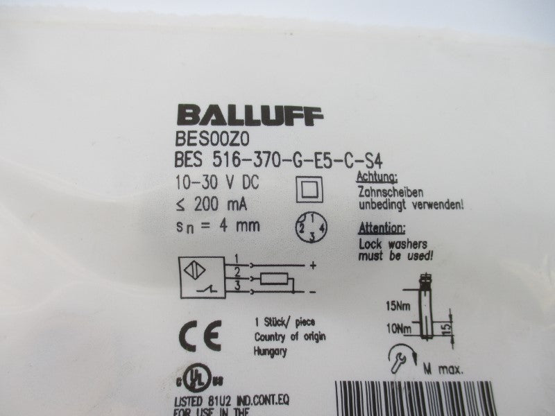 BALLUFF BES516-370-G-E5-C-S4 BES00Z0 10-30VDC NSMP
