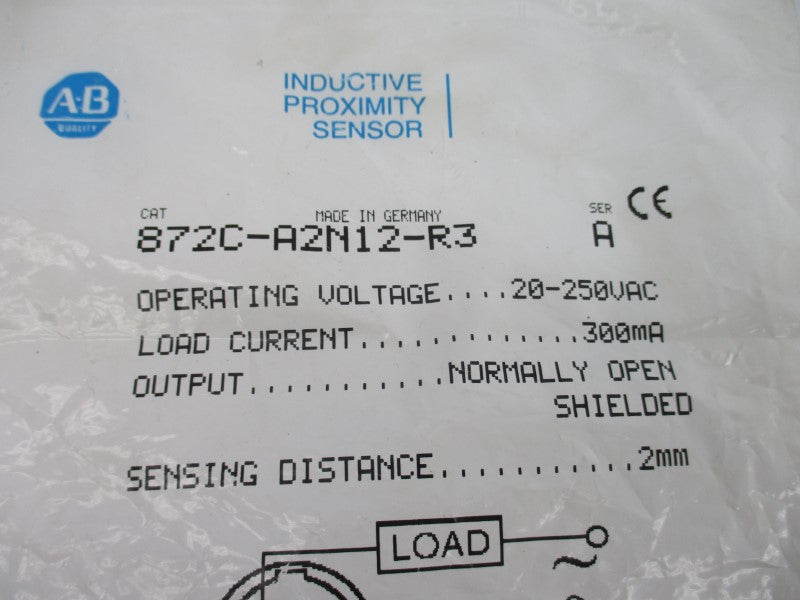 ALLEN BRADLEY 872C-A2N12-R3 SER. A 20-250VAC NSMP