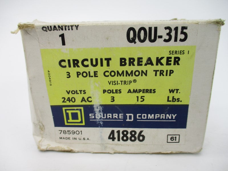 SQUARE D QOU-315 SER. 1 240VAC 15A NSMP
