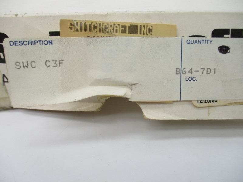 SWITCHCRAFT SWCC3F B64-7D1 (PKG OF 21) NSMP