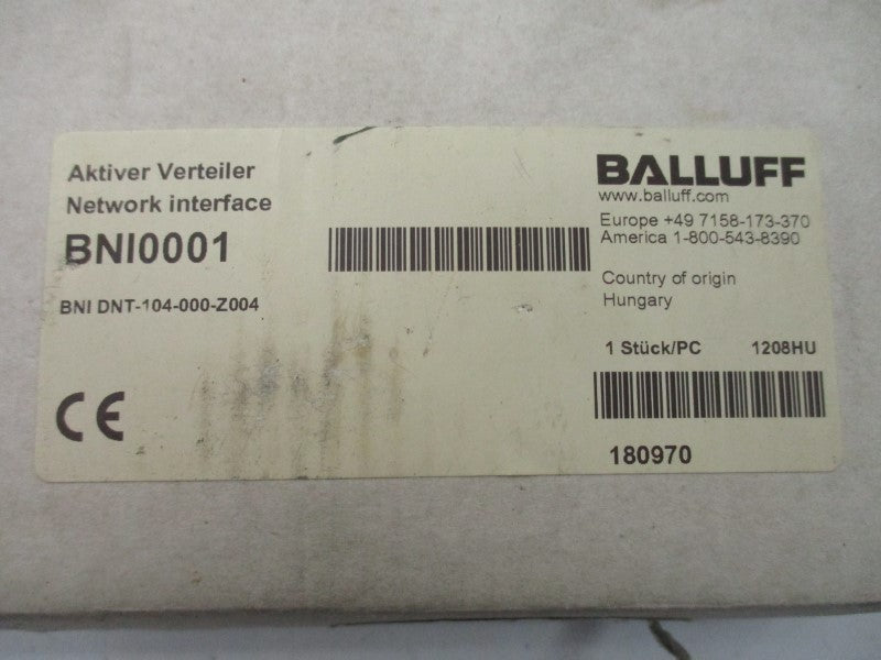 BALLUFF BNIDNT-104-000-Z004 BNI0001 NSMP
