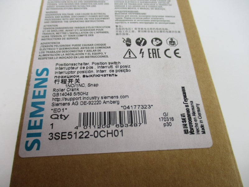 SIEMENS 3SE5122-0CH01 230VAC 3A NSMP