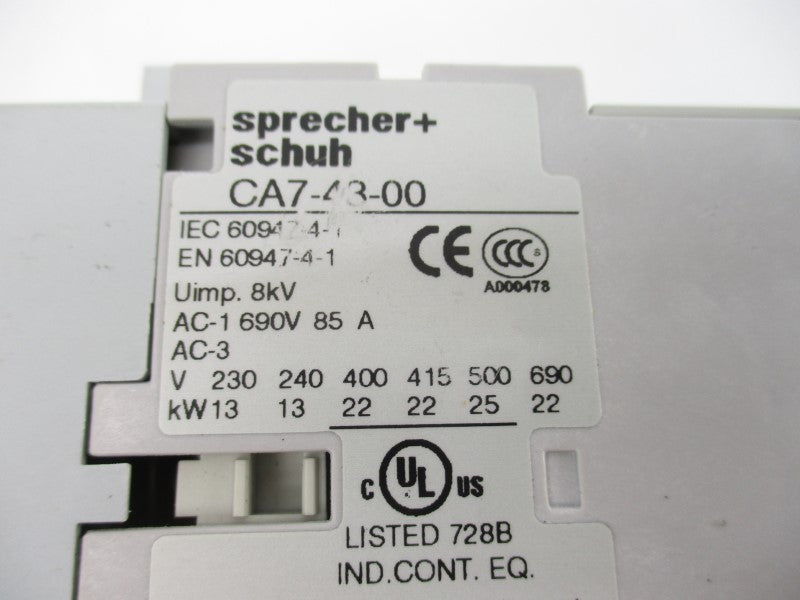 SPRECHER+SCHUH CA7-43-00 110/120V 85A NSNP