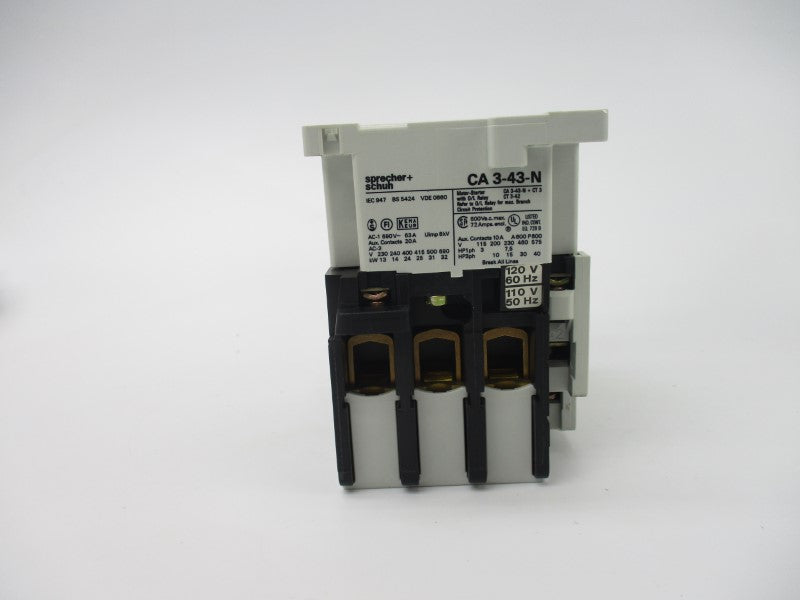 SPRECHER+SCHUH CA3-43-120-N0 110/120V 63A NSMP