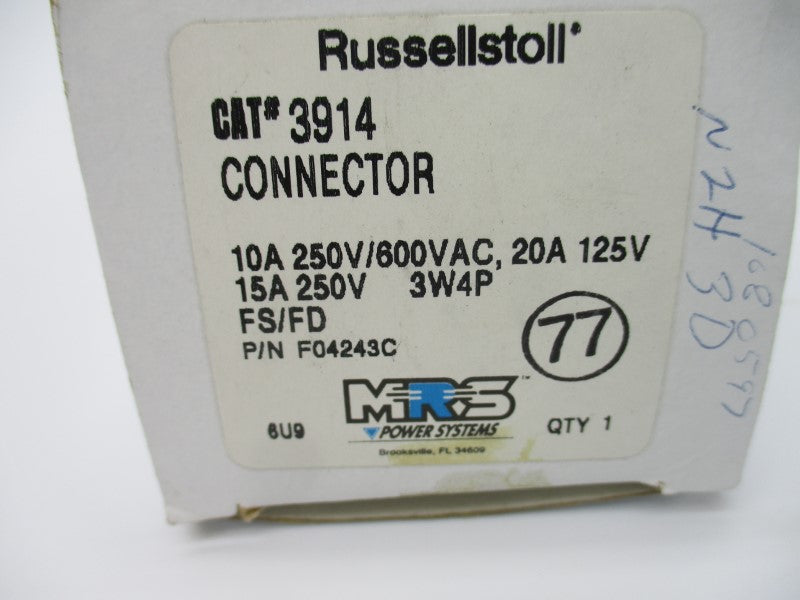 RUSSELLSTOLL 3914 250/600VAC 10A NSMP