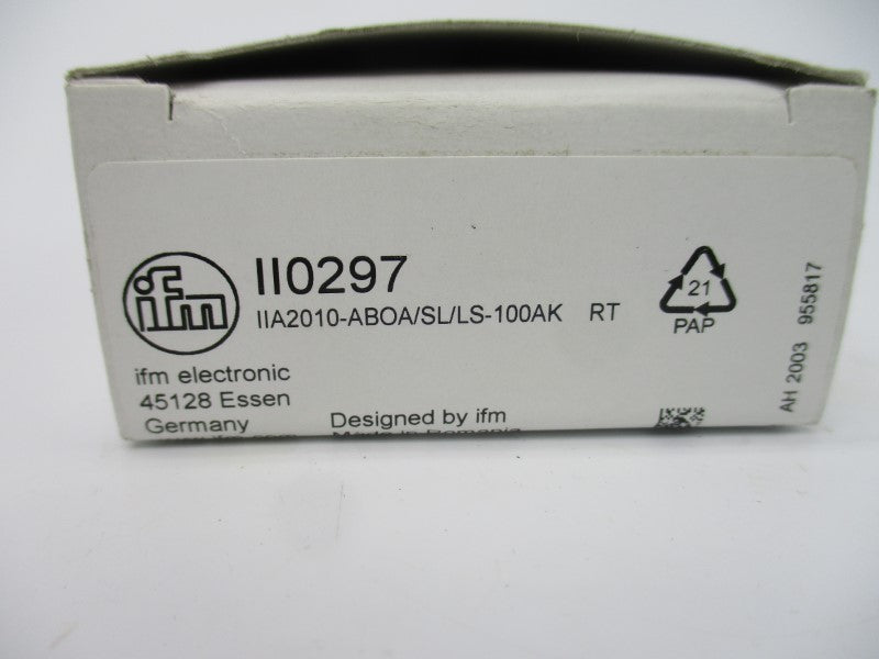 IFM EFECTOR II0297 IIA2010-ABOA/SL/LS-100AKRT 20-250VAC/DC NSMP
