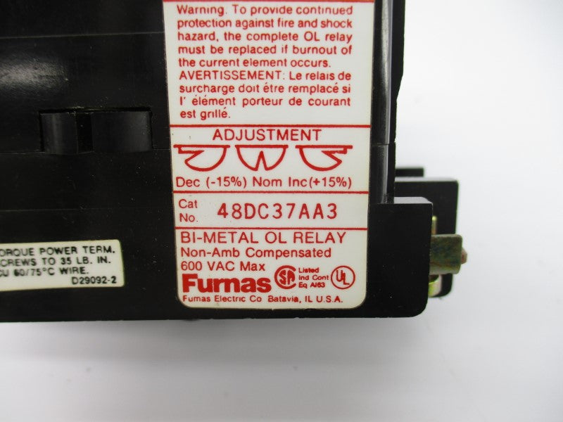 FURNAS 48DC37AA3 600VAC NSNP