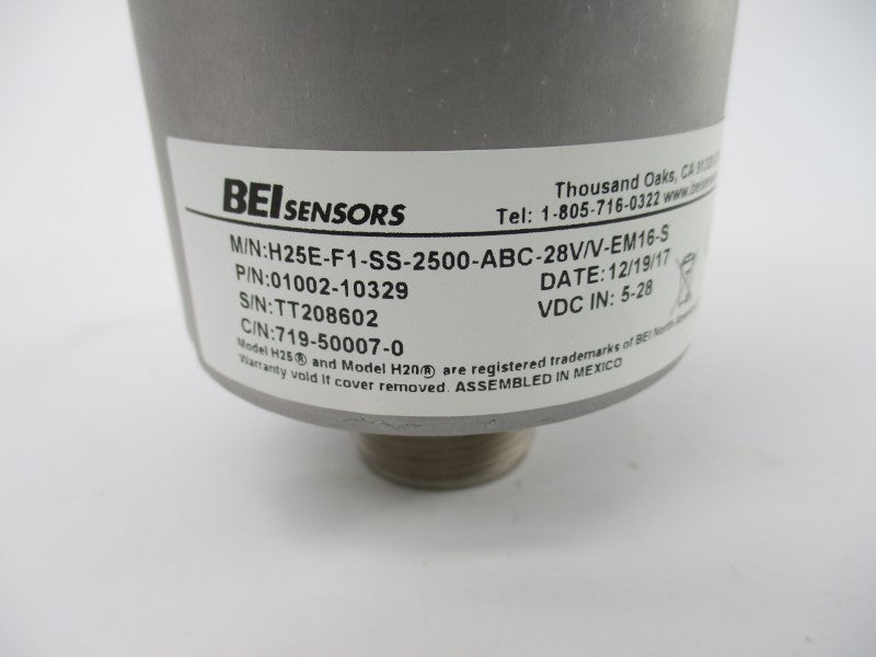BEI H25E-F1-SS-2500-ABC-28V/V-EM16-S 01002-10329 5-28VDC NSNP