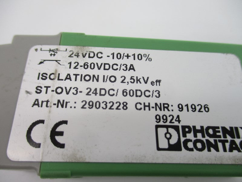 PHOENIX CONTACT ST-OV3-24DC/60DC/3 2903228 12-60VDC 3A NSNP