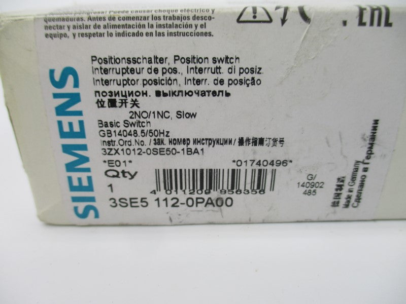 SIEMENS 3SE5112-0PA00 230VAC 1.5A NSMP