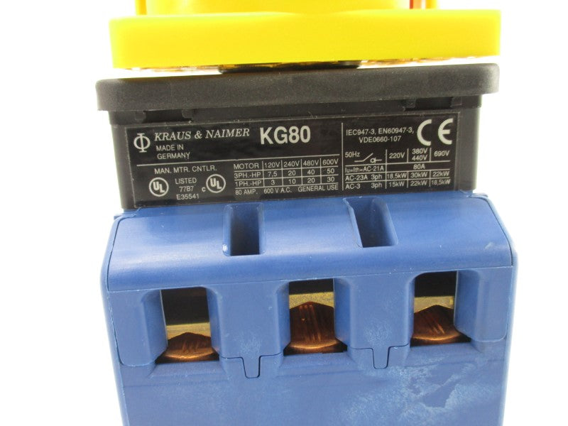 KRAUS& NAMIER KG80AMS 690V 80A NSNP