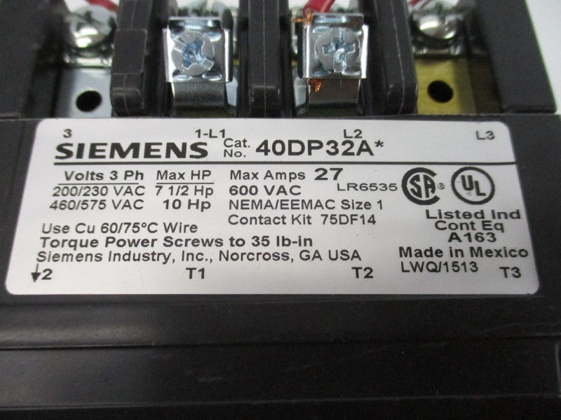 SIEMENS 40DP32AA SER. C 110-120/220-240V 27A NSNP