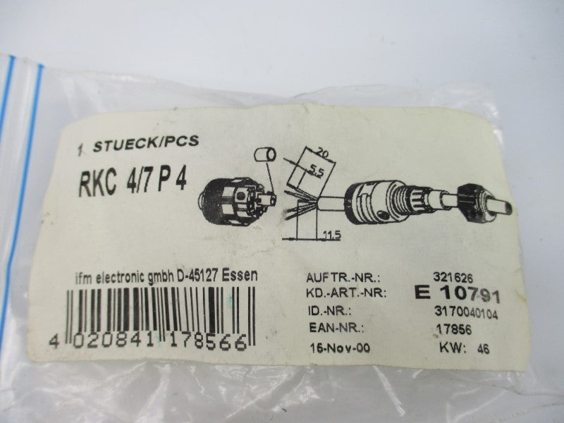 IFM EFECTOR RKC4/7P4 E10791 NSMP