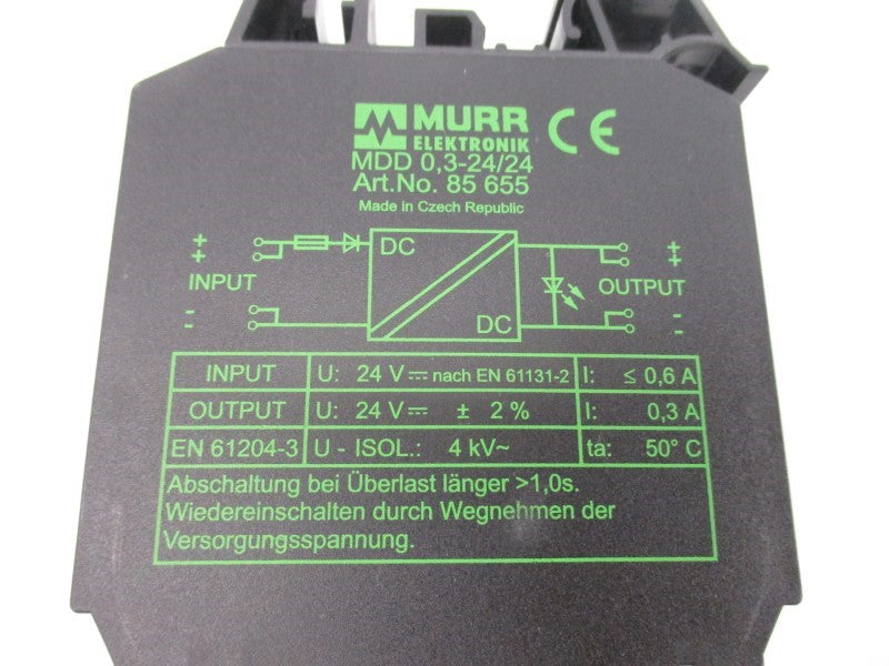 MURR ELEKTRONIK MDD0,3-24/24 85655 24VDC 0.6A NSNP