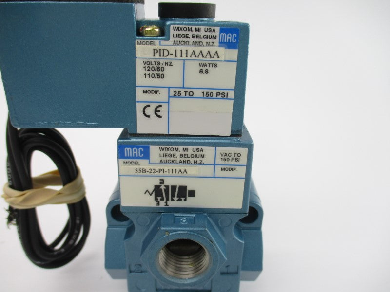 MAC 55B-22-PI-111AA 110/120V 25-150PSI NSNP