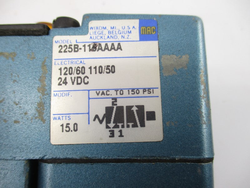 MAC 225B-116AAAA 110/120V 24VDC 150PSI NSNP