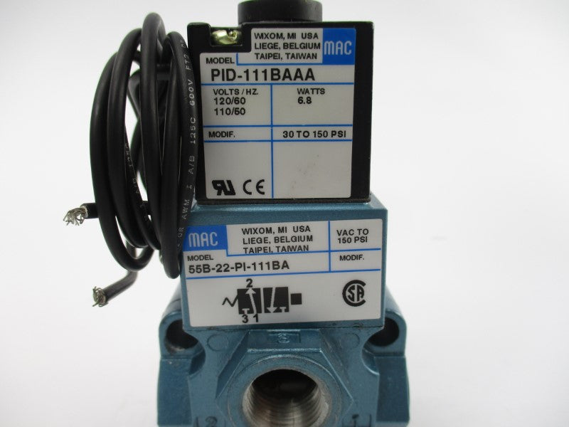 MAC 55B-22PI-111BA 110/120V 30-150PSI UNMP