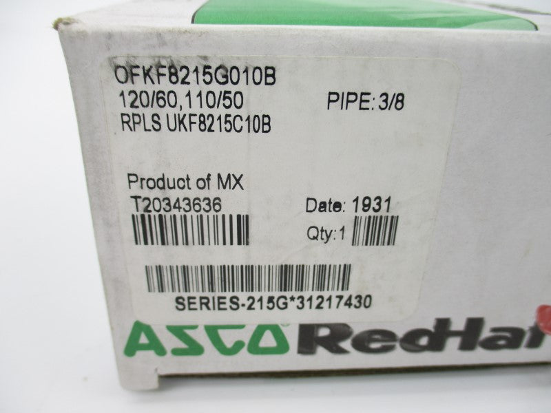 ASCO OFKF8215G010B 110/120V 50PSI 3/8" NSMP