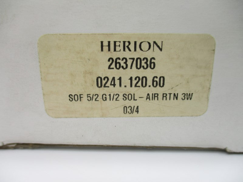 HERION 2637036 120V 25-150PSI NSMP