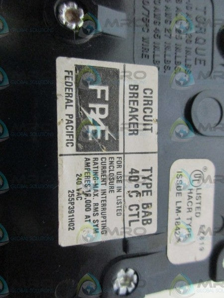 FPE BAB 30AMP 3POLE  UNMP