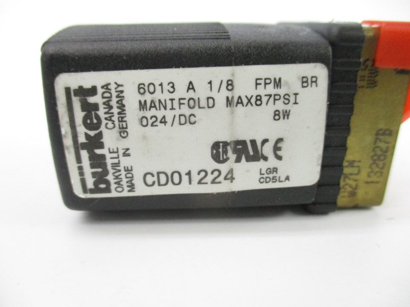 BURKERT 6013A1/8FPMBR CD01224 24VDC 87PSI NSNP
