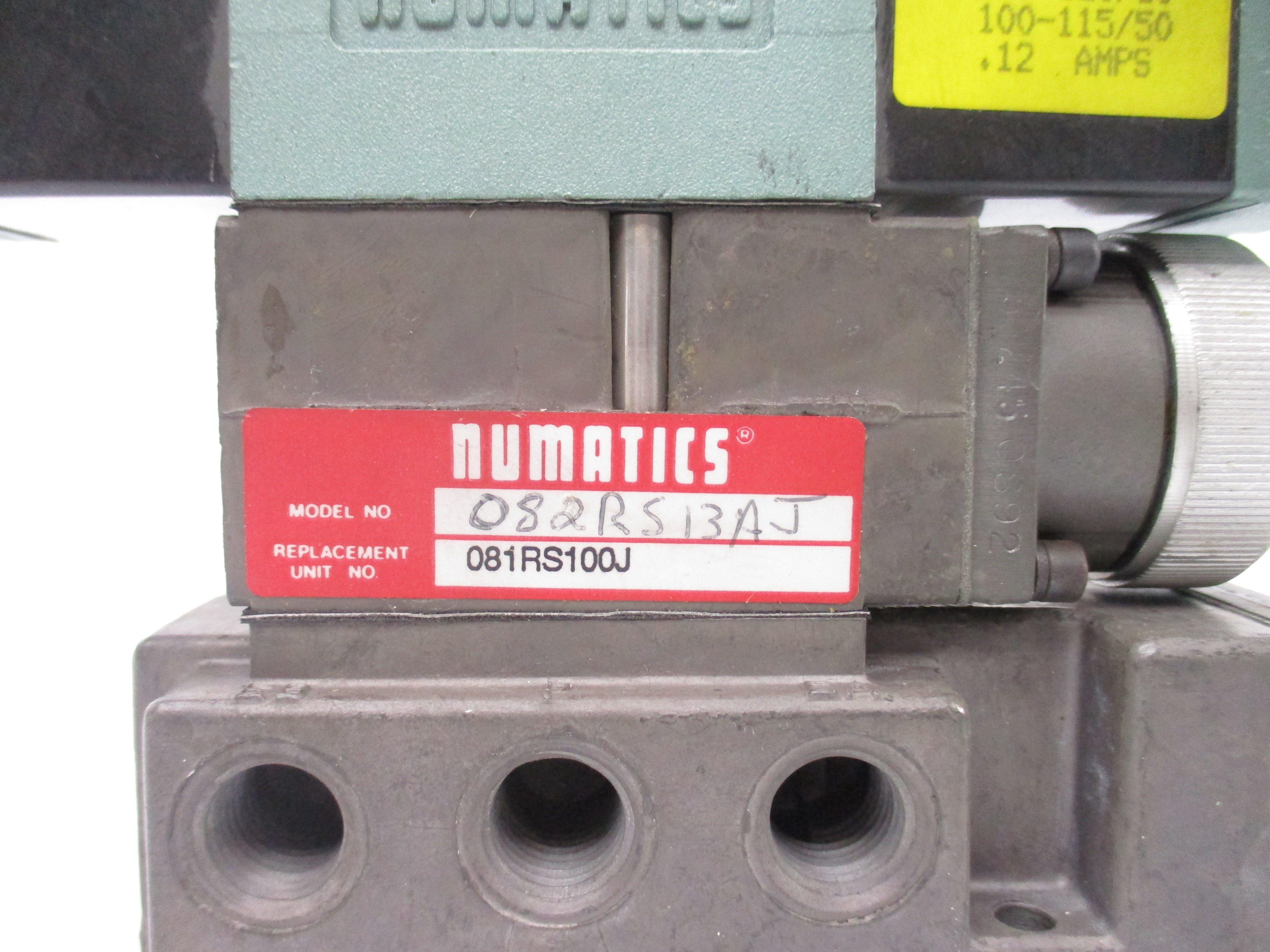NUMATICS 081SS500K W/ 081RS100J 110-120V .12A 150PSI NSNP