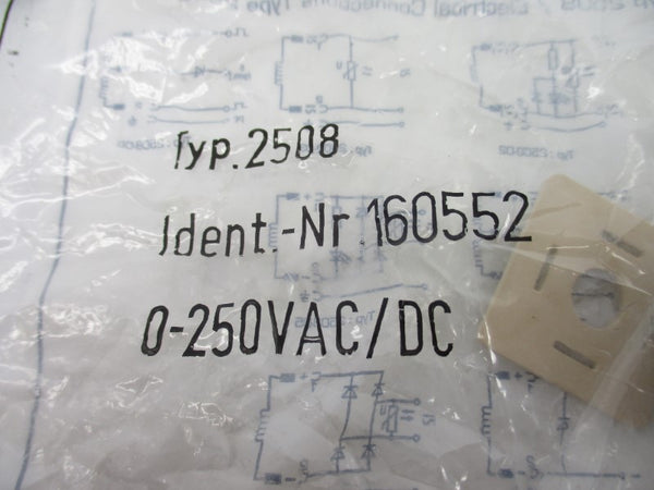 BURKERT 2508 160552 0-250VAC/DC NSMP