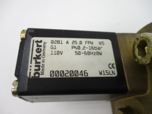 BURKERT 0281A25,0FPMMS 00020046 110V NSNP