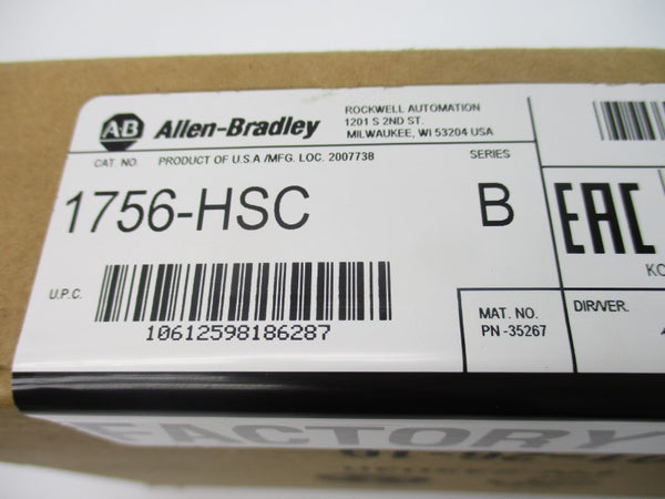 ALLEN BRADLEY 1756-HSC SER. B F/W 3.4 DATE: 2016 NSFS