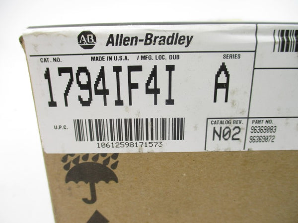 ALLEN BRADLEY 1794-IF4I SER. A F/W F DATE: 2004 REV. B01 NSFS