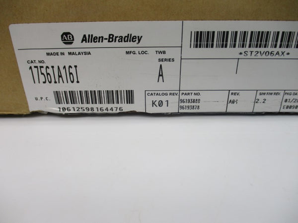ALLEN BRADLEY 1756-IA16I SER. A F/W 2.2 120VAC REV. A01 NSMP