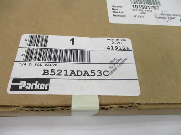 PARKER B521ADA53C 1/4" NSFS