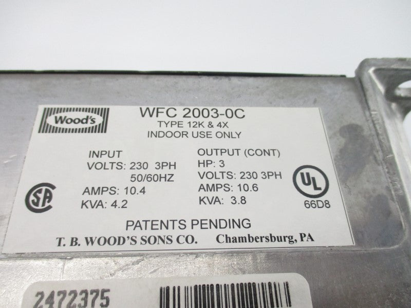 TB WOODS WFC2003-0C 230V 10.4A UNMP