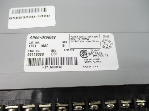 ALLEN BRADLEY 1791-16AC SER. B 79-132VAC REV. D01 NSNP