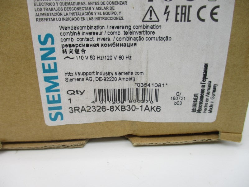SIEMENS 3RA2326-8XB30-1AK6 110/120V NSMP