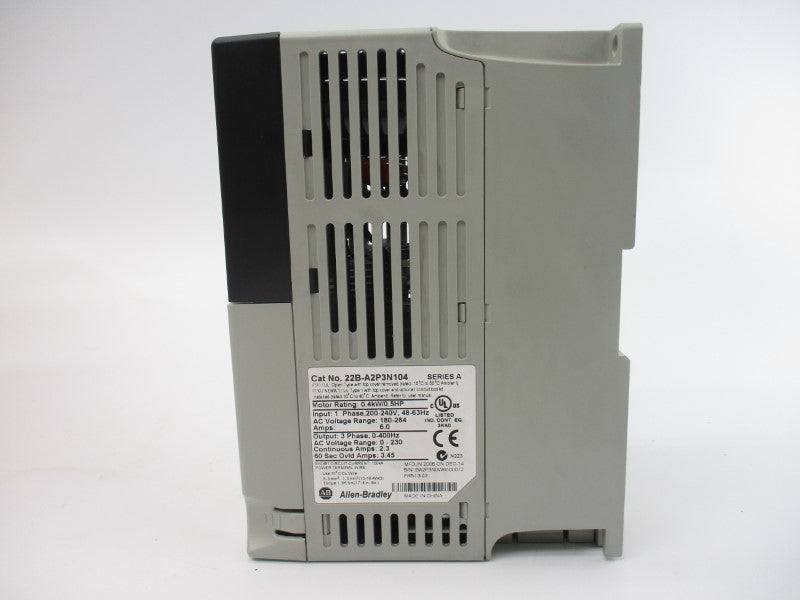 ALLEN BRADLEY 22B-A2P3N104 SER. A B F/W 3.03 180-264V 6.0A NSMP
